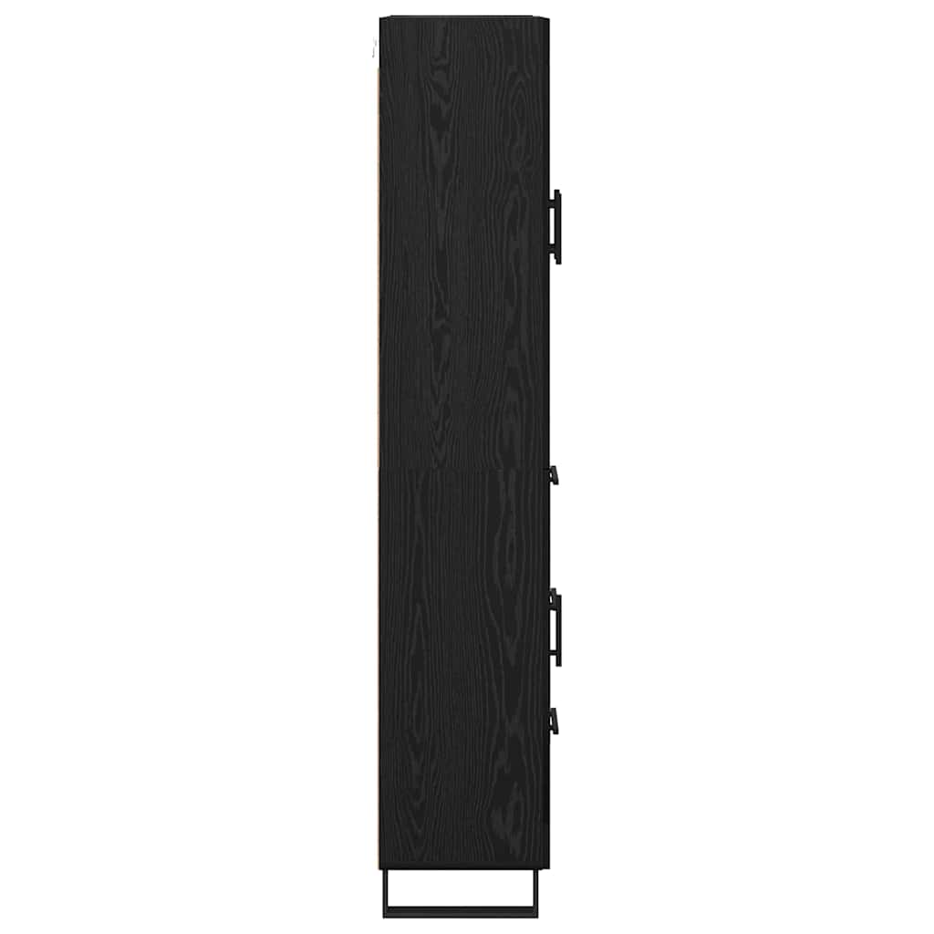 Highboard Black Oak 69.5 x 34 x 180 cm Engineered Wood