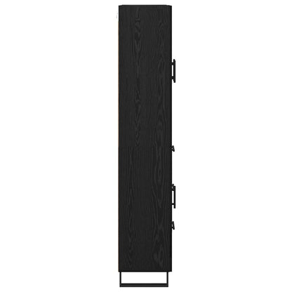 Highboard Black Oak 69.5 x 34 x 180 cm Engineered Wood