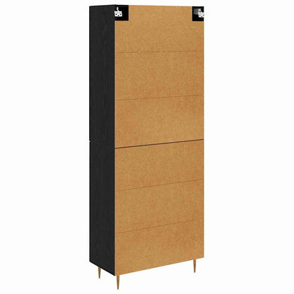 Highboard Black Oak 69.5 x 34 x 180 cm Engineered Wood