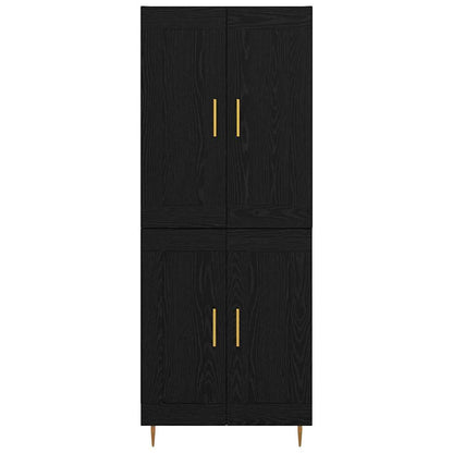 Highboard Black Oak 69.5 x 34 x 180 cm Engineered Wood