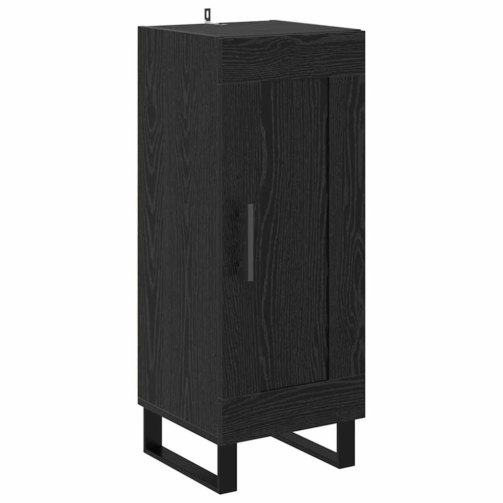 Highboard Black Oak 34.5 x 34 x 180 cm Engineered Wood
