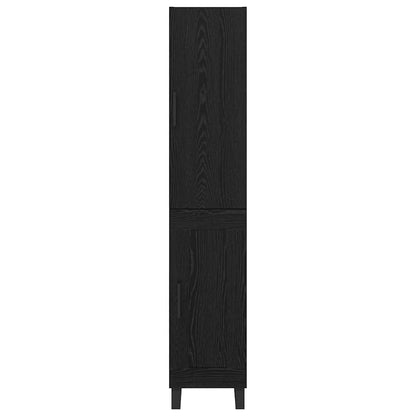 Highboard Black Oak 34.5 x 34 x 180 cm Engineered Wood