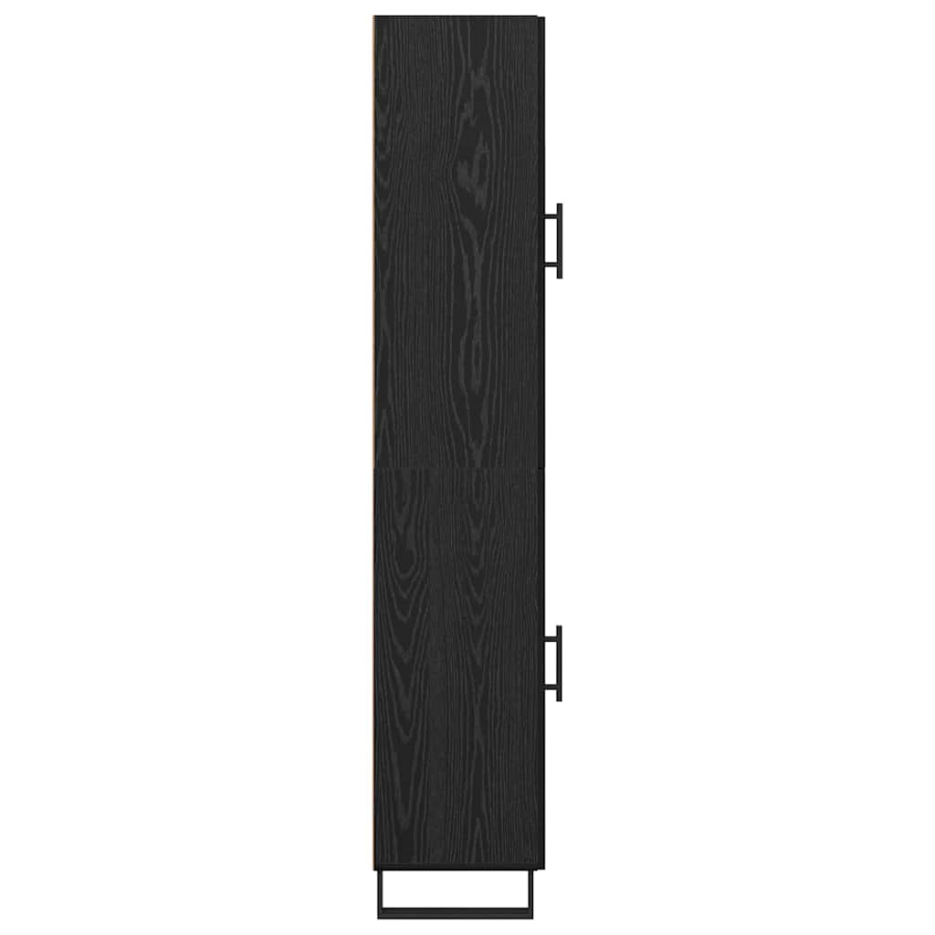 Highboard Black Oak 34.5 x 34 x 180 cm Engineered Wood