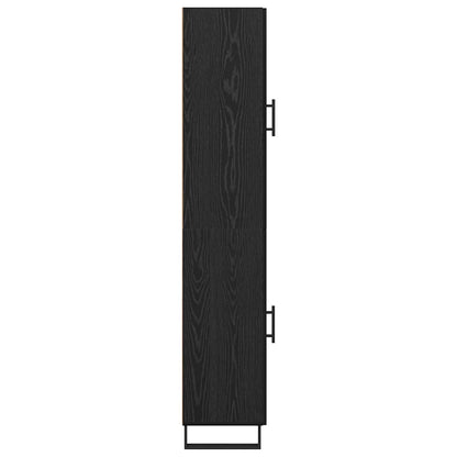 Highboard Black Oak 34.5 x 34 x 180 cm Engineered Wood