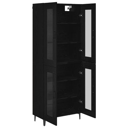 Highboard Black Oak 69.5 x 34 x 180 cm Engineered Wood