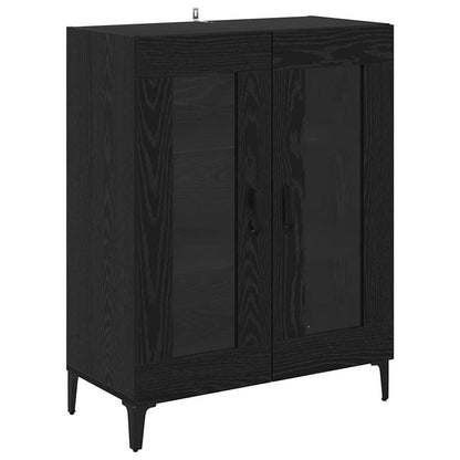 Highboard Black Oak 69.5 x 34 x 180 cm Engineered Wood