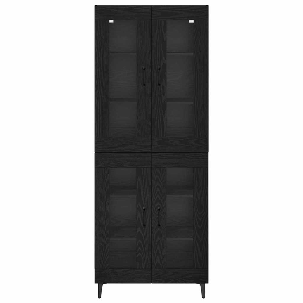 Highboard Black Oak 69.5 x 34 x 180 cm Engineered Wood