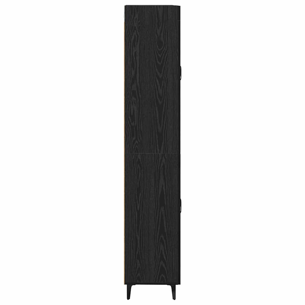 Highboard Black Oak 69.5 x 34 x 180 cm Engineered Wood
