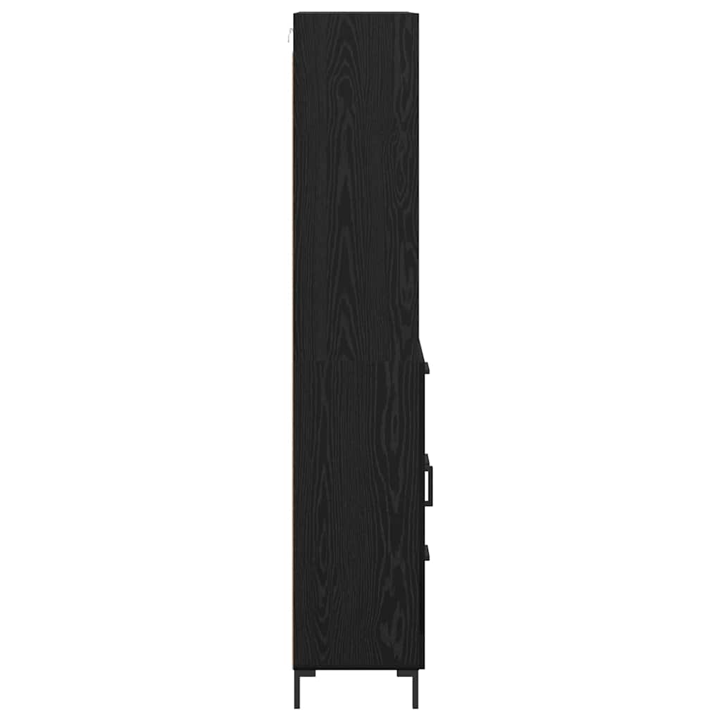 Highboard Black Oak 69.5 x 34 x 180 cm Engineered Wood