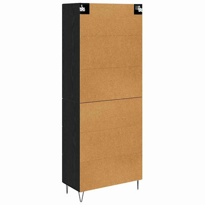 Highboard Black Oak 69.5 x 34 x 180 cm Engineered Wood