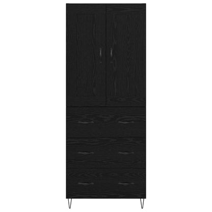 Highboard Black Oak 69.5 x 34 x 180 cm Engineered Wood