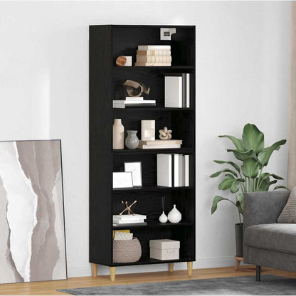 Highboard Black Oak 69.5 x 32.5 x 180 cm Engineered Wood