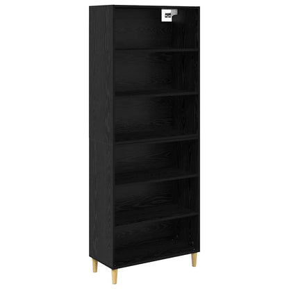 Highboard Black Oak 69.5 x 32.5 x 180 cm Engineered Wood