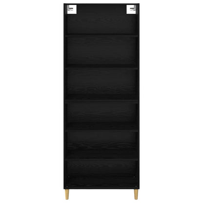 Highboard Black Oak 69.5 x 32.5 x 180 cm Engineered Wood