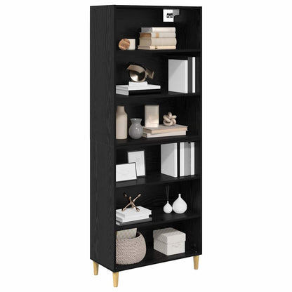 Highboard Black Oak 69.5 x 32.5 x 180 cm Engineered Wood