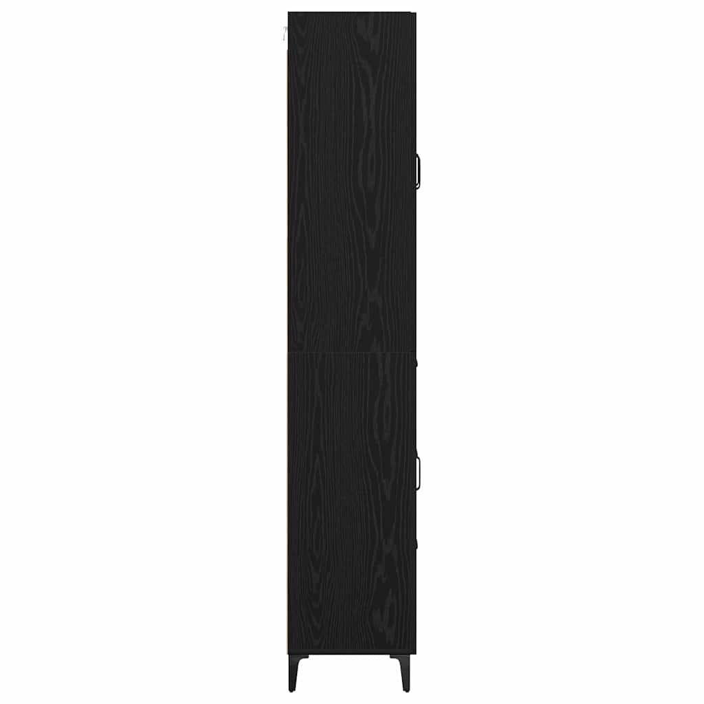 Highboard Black Oak 69.5 x 34 x 180 cm Engineered Wood