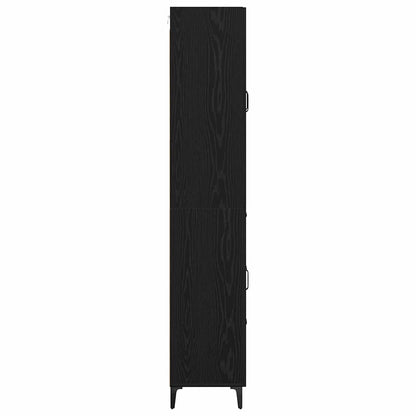 Highboard Black Oak 69.5 x 34 x 180 cm Engineered Wood