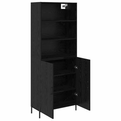 Highboard Black Oak 69.5 x 34 x 180 cm Engineered Wood