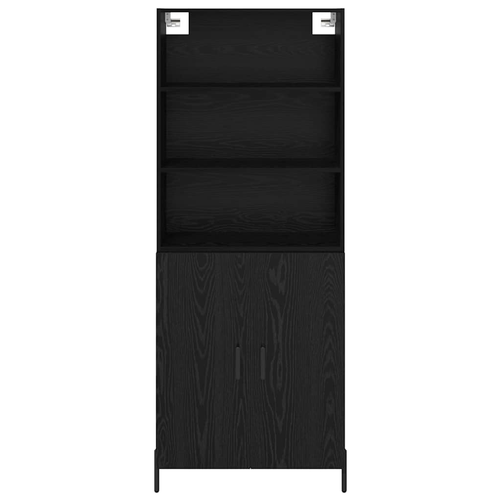 Highboard Black Oak 69.5 x 34 x 180 cm Engineered Wood