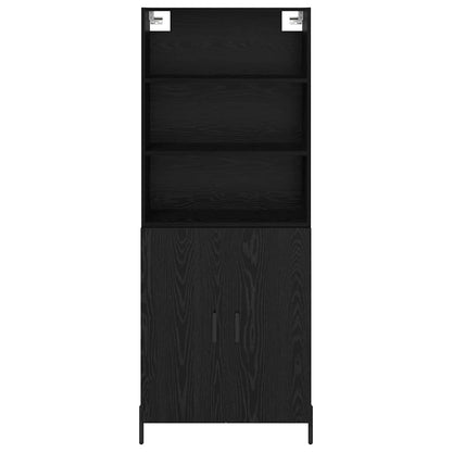 Highboard Black Oak 69.5 x 34 x 180 cm Engineered Wood