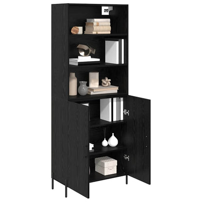 Highboard Black Oak 69.5 x 34 x 180 cm Engineered Wood