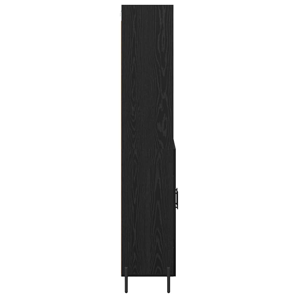 Highboard Black Oak 69.5 x 34 x 180 cm Engineered Wood