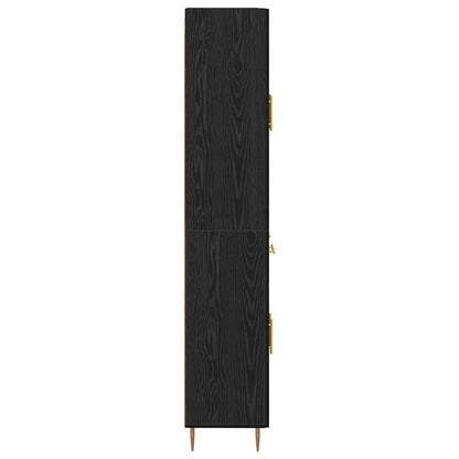 Highboard Black Oak 69.5 x 34 x 180 cm Engineered Wood