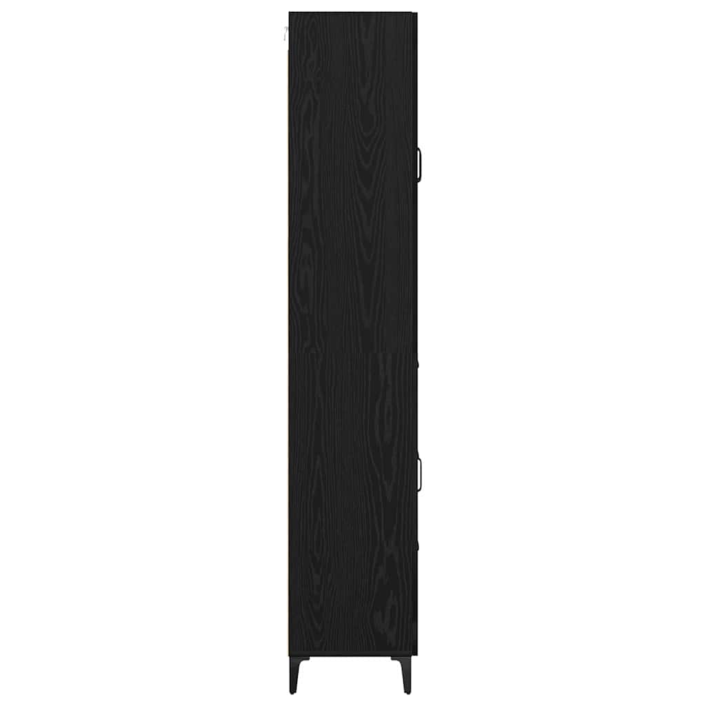 Highboard Black Oak 69.5 x 34 x 180 cm Engineered Wood