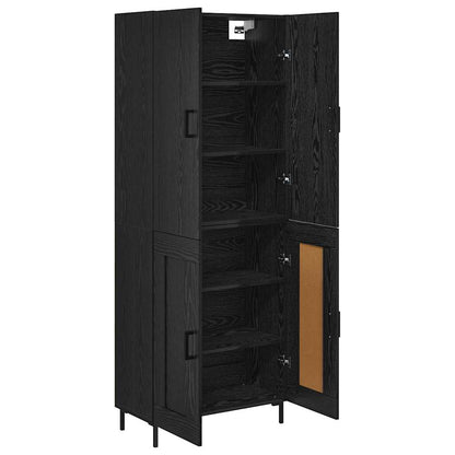 Highboard Black Oak 69.5 x 34 x 180 cm Engineered Wood
