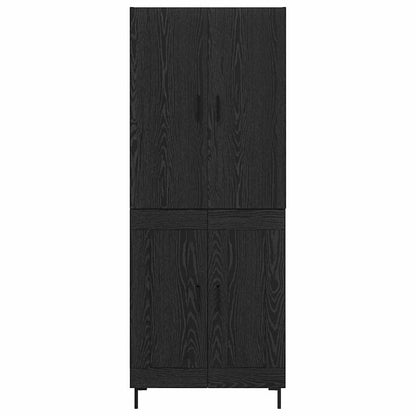 Highboard Black Oak 69.5 x 34 x 180 cm Engineered Wood