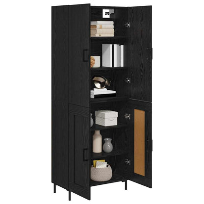Highboard Black Oak 69.5 x 34 x 180 cm Engineered Wood