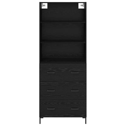 Highboard Black Oak 69.5 x 34 x 180 cm Engineered Wood