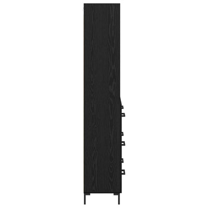 Highboard Black Oak 69.5 x 34 x 180 cm Engineered Wood