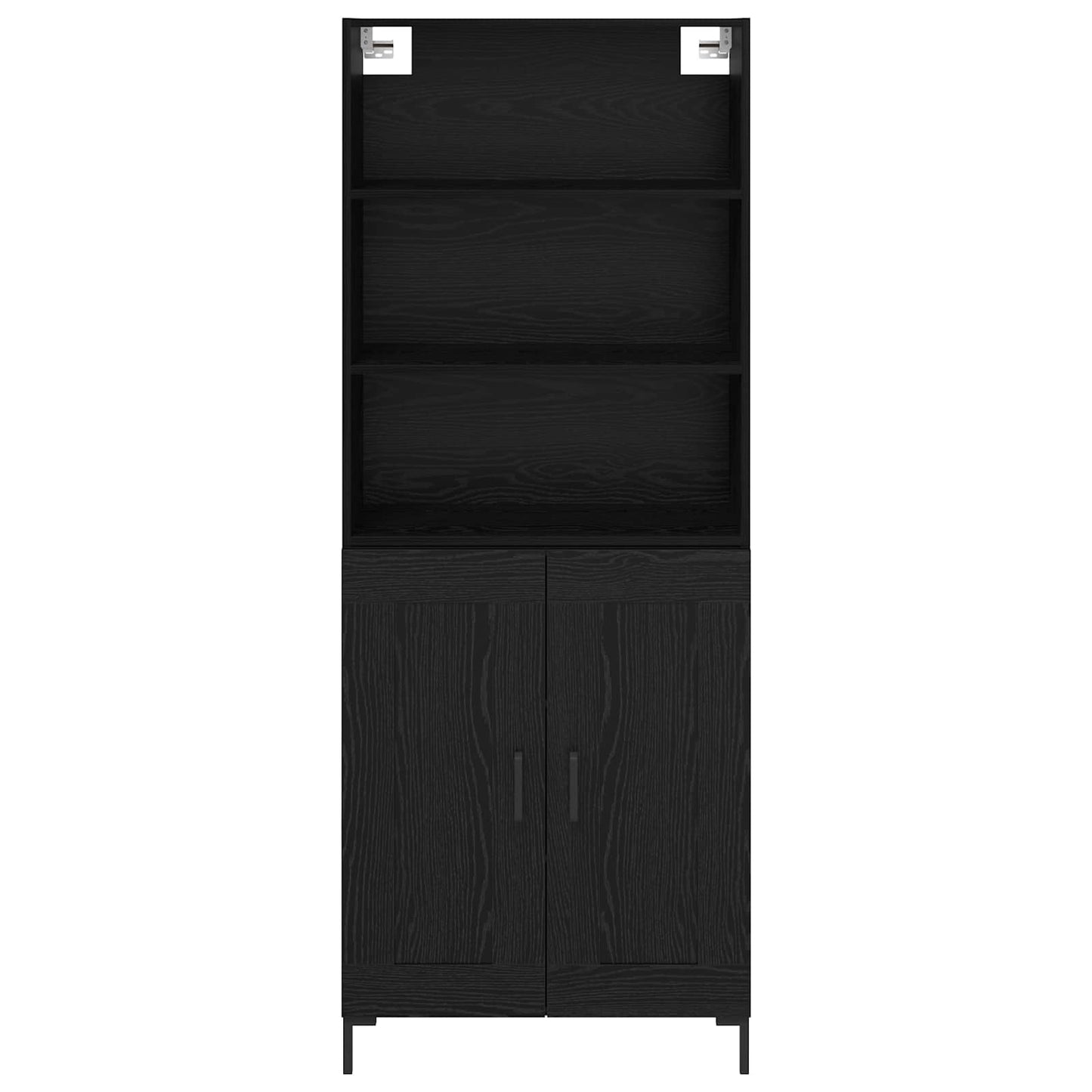 Highboard Black Oak 69.5 x 34 x 180 cm Engineered Wood