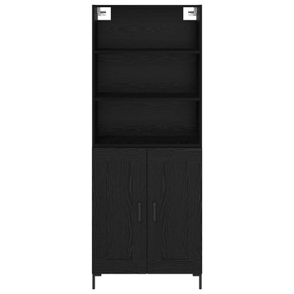 Highboard Black Oak 69.5 x 34 x 180 cm Engineered Wood