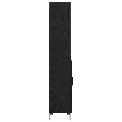 Highboard Black Oak 69.5 x 34 x 180 cm Engineered Wood