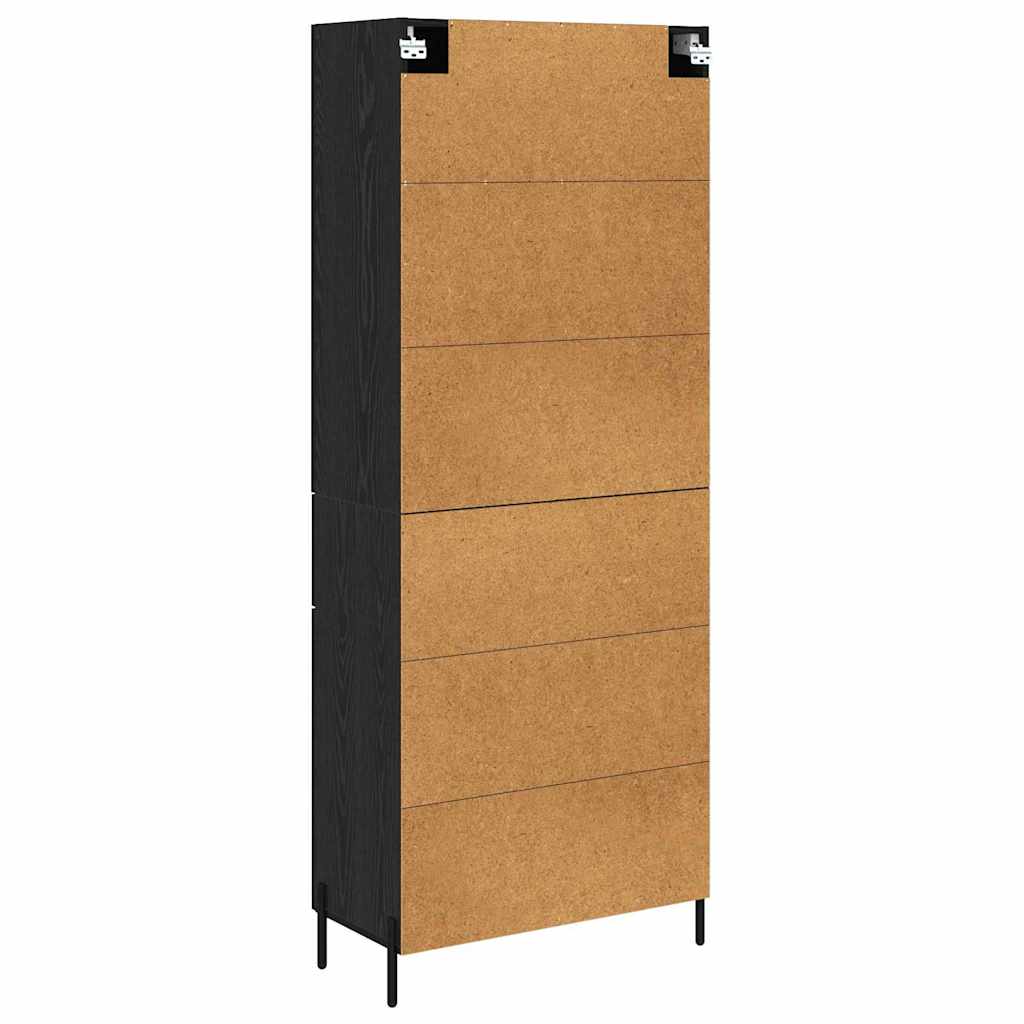 Highboard Black Oak 69.5 x 34 x 180 cm Engineered Wood
