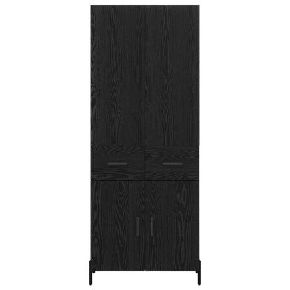 Highboard Black Oak 69.5 x 34 x 180 cm Engineered Wood