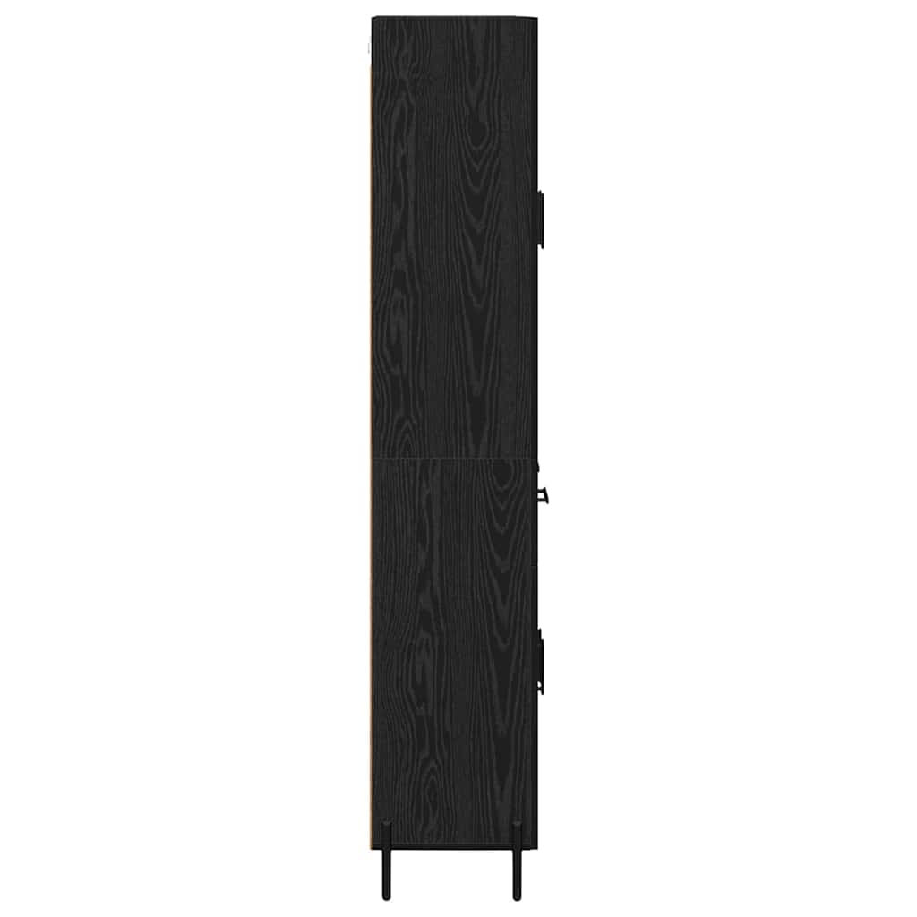 Highboard Black Oak 69.5 x 34 x 180 cm Engineered Wood