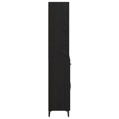 Highboard Black Oak 69.5 x 34 x 180 cm Engineered Wood