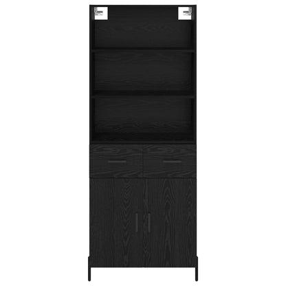 Highboard Black oak 69.5 x 34 x 180 cm Engineered Wood