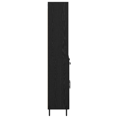 Highboard Black oak 69.5 x 34 x 180 cm Engineered Wood