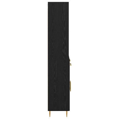 Highboard Black Oak 69.5 x 34 x 180 cm Engineered Wood