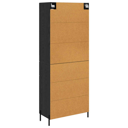 Highboard Black Oak 69.5 x 34 x 180 cm Engineered Wood