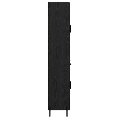 Highboard Black Oak 69.5 x 34 x 180 cm Engineered Wood