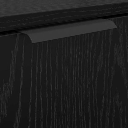 Bathroom Cabinet Set with Shelf 3 pcs Black Oak Engineered Wood