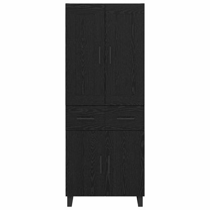 Highboard Black Oak 69.5 x 34 x 180 cm Engineered Wood