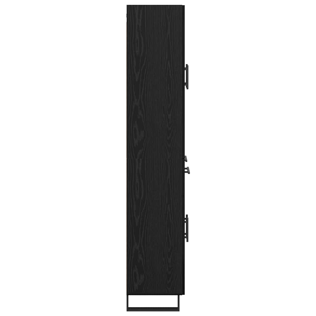 Highboard Black Oak 69.5 x 34 x 180 cm Engineered Wood