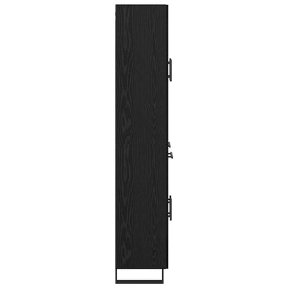 Highboard Black Oak 69.5 x 34 x 180 cm Engineered Wood