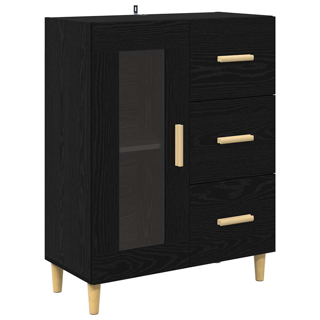 Highboard Black Oak 69.5 x 34 x 180 cm Engineered Wood